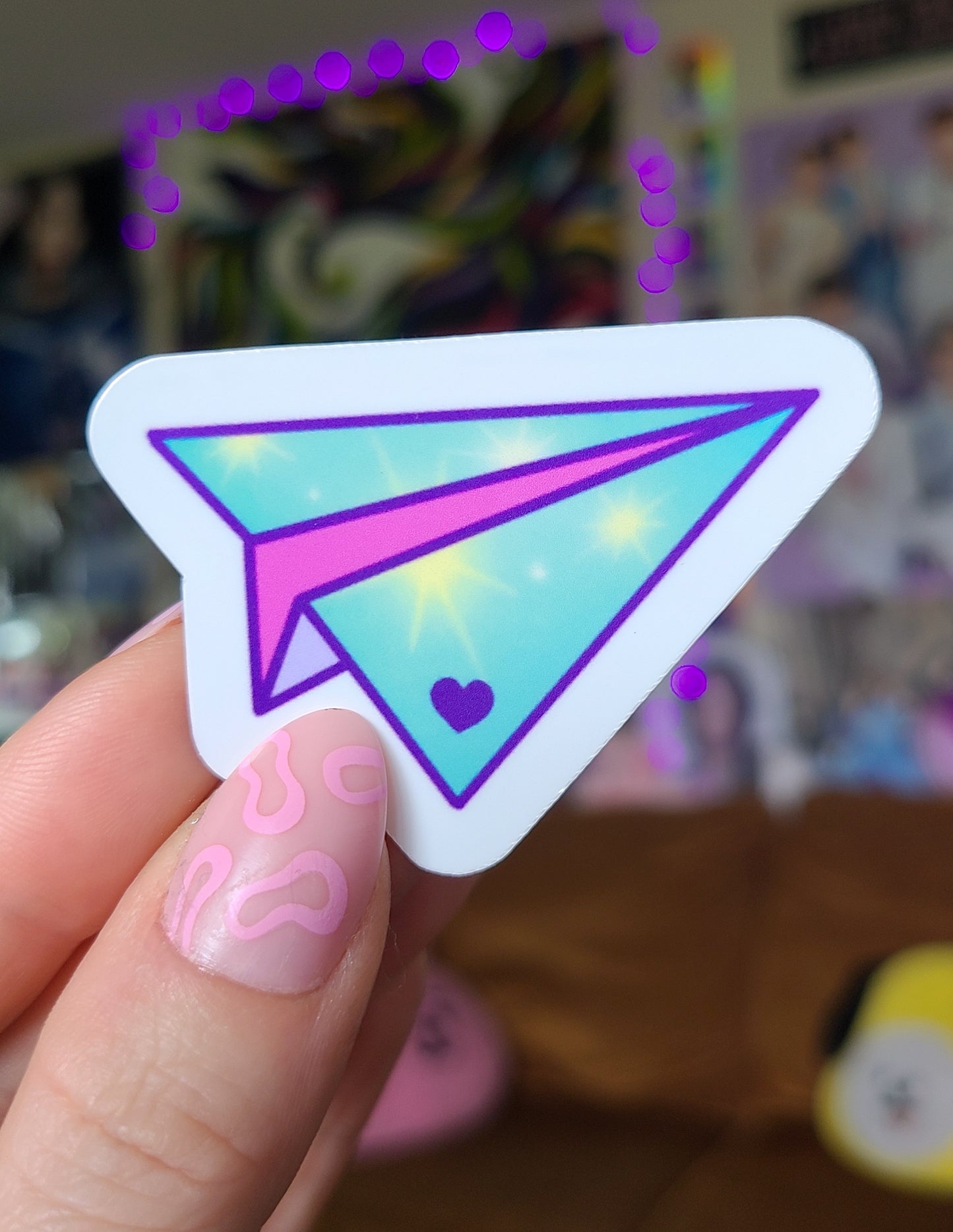 Paper Airplane Vinyl Sticker