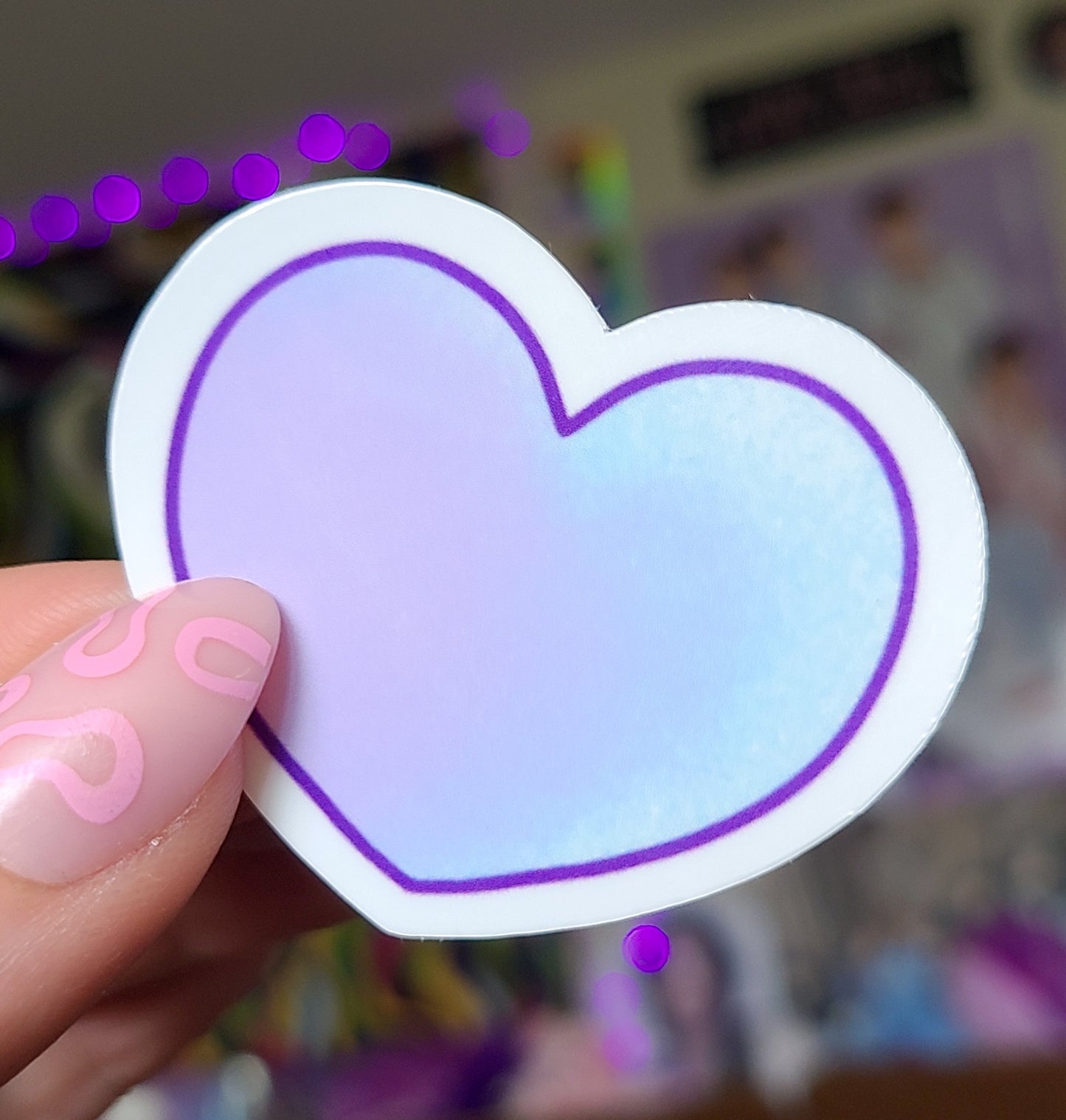 Purple Heart Vinyl Sticker