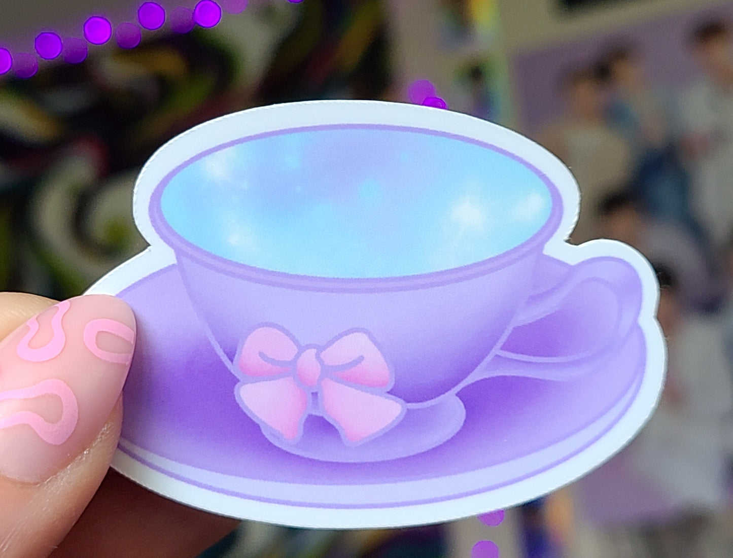 Cosmic Teacup Vinyl Sticker