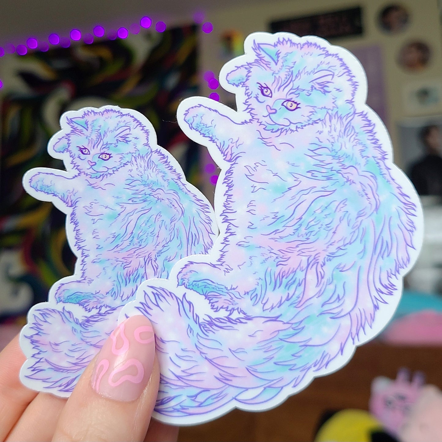 Demure Kitty Vinyl Sticker