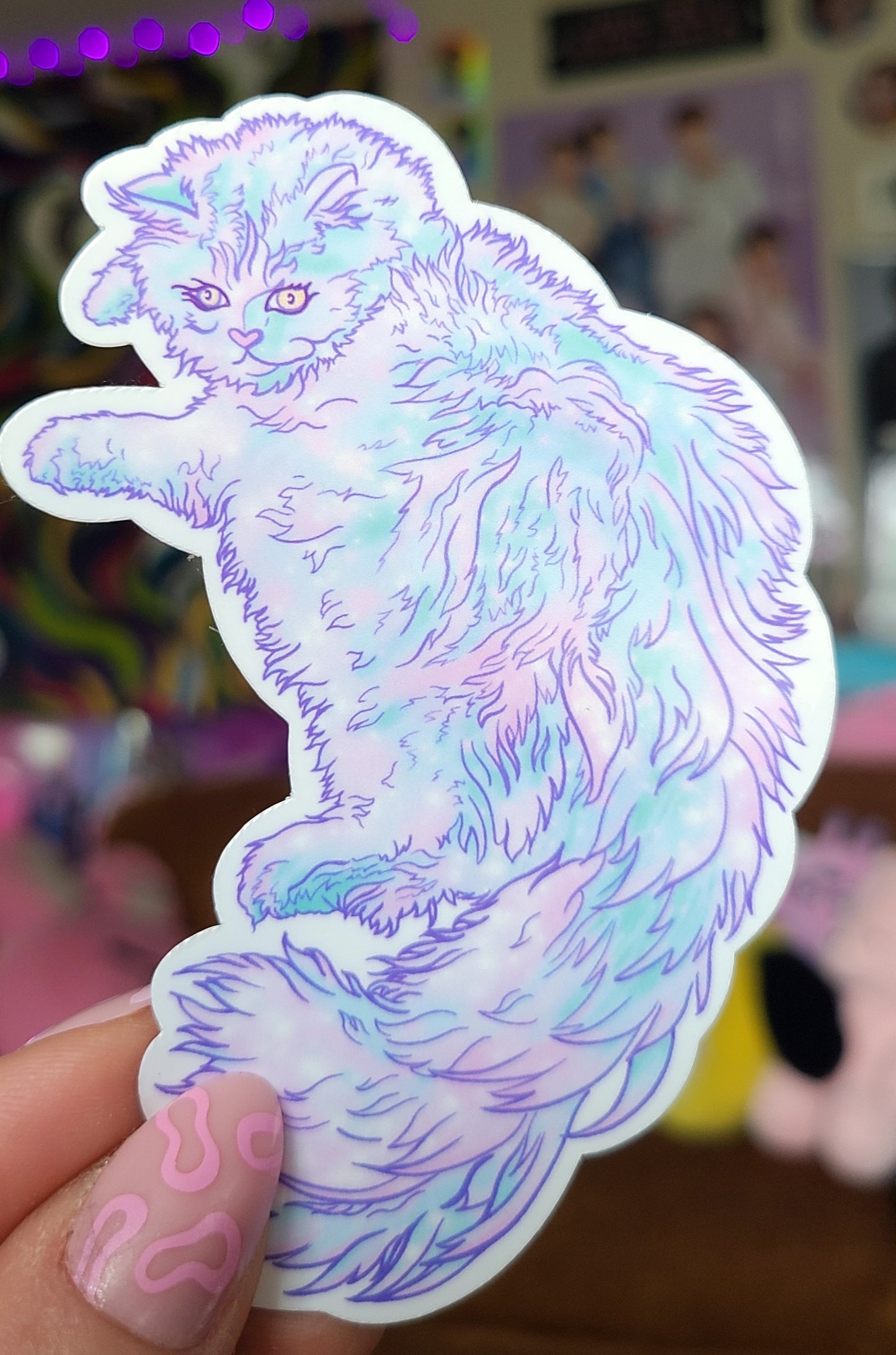Demure Kitty Vinyl Sticker