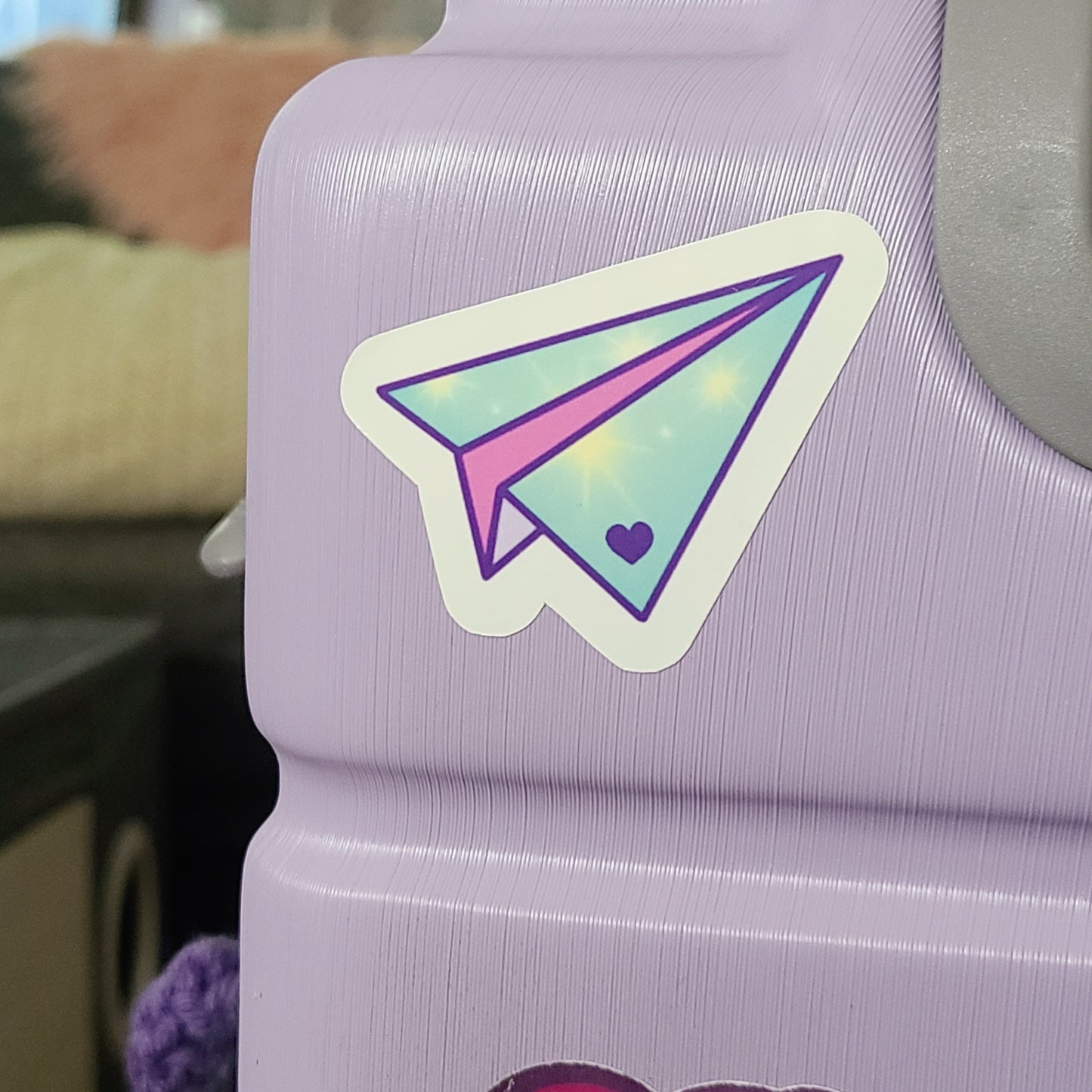 Paper Airplane Vinyl Sticker