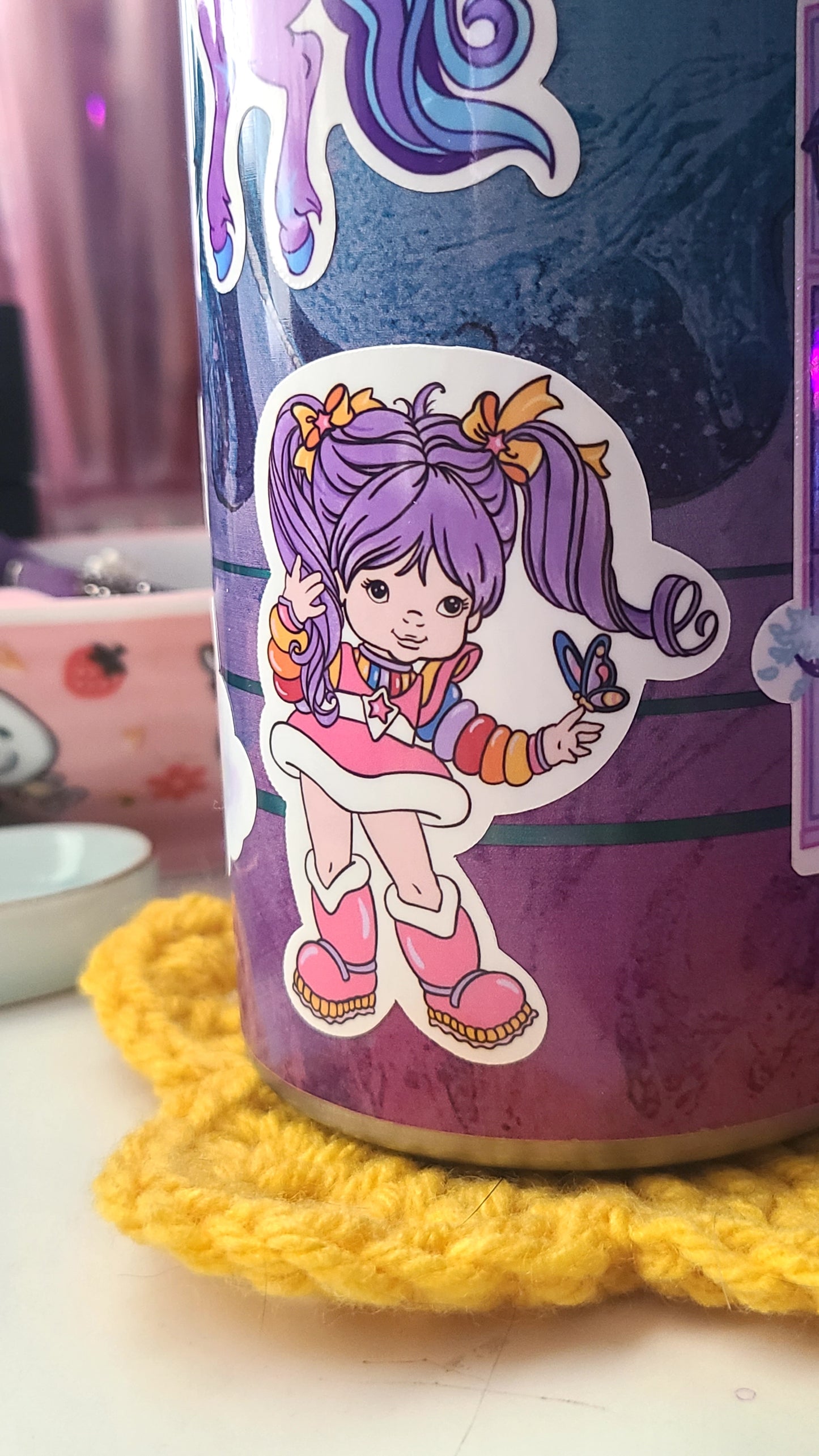 Purple Rainbow Brite Vinyl Sticker