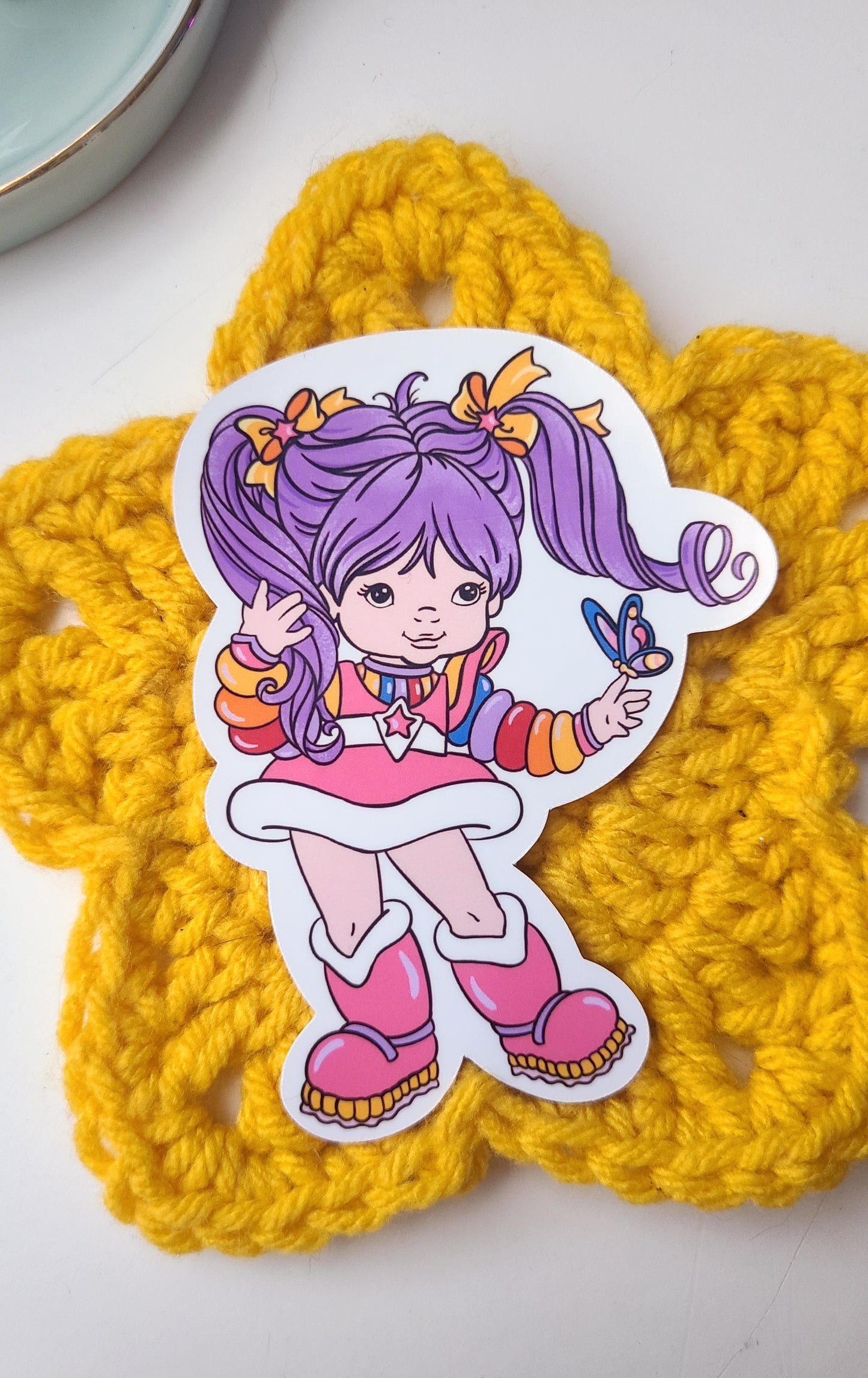 Purple Rainbow Brite Vinyl Sticker