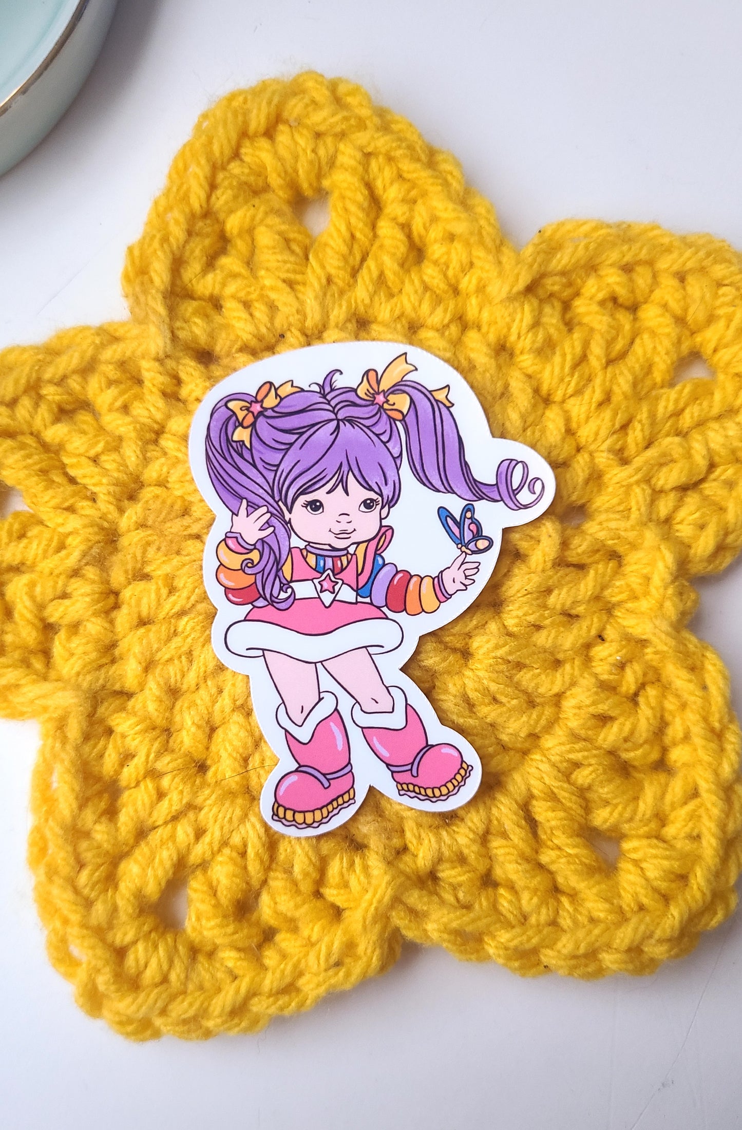 Purple Rainbow Brite Vinyl Sticker