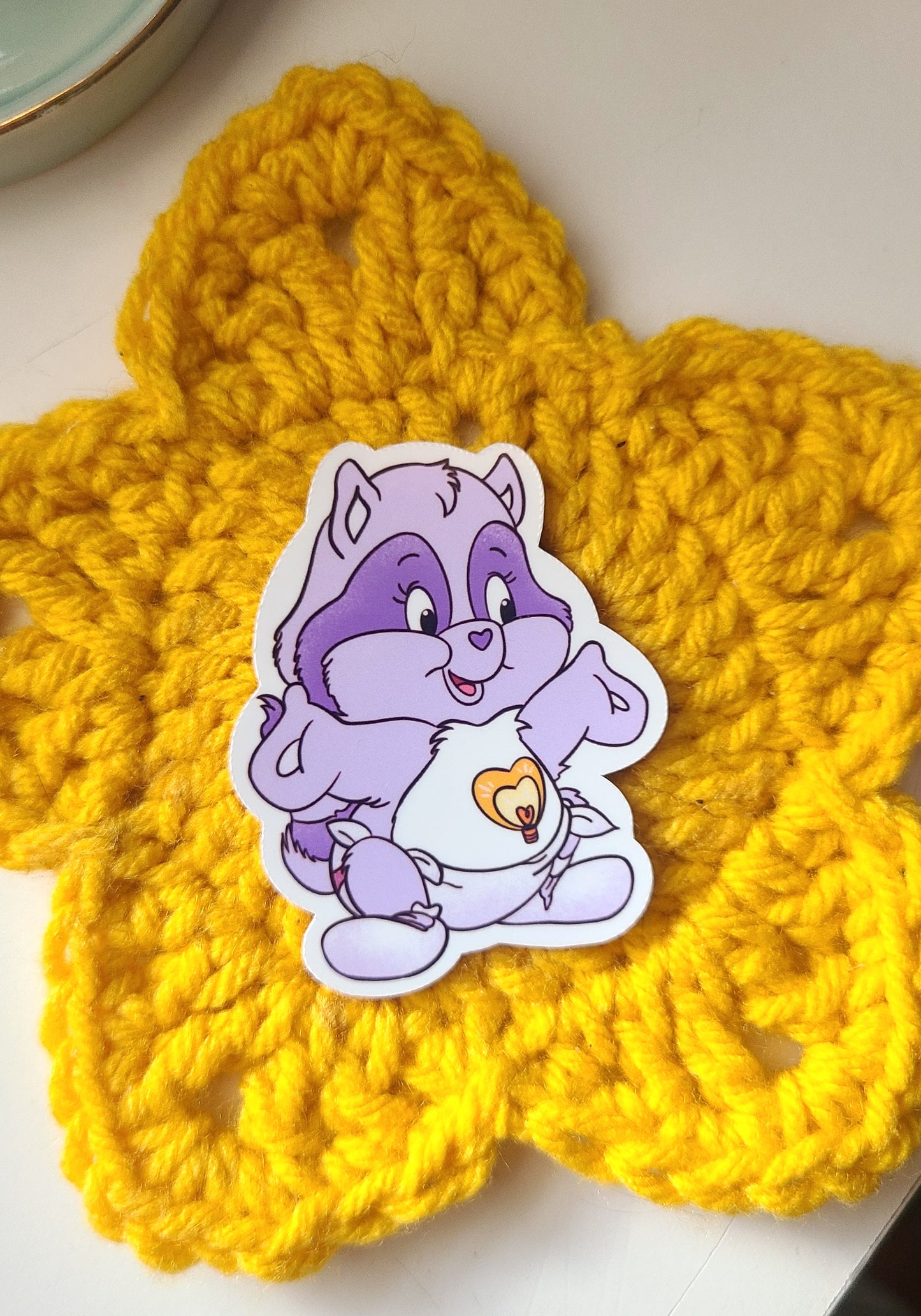 Care Bear Cousin Raccoon Vinyl Sticker