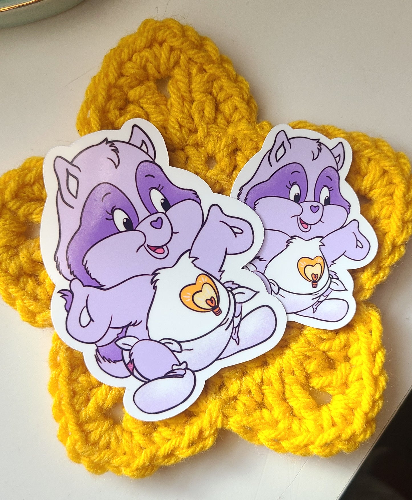 Care Bear Cousin Raccoon Vinyl Sticker