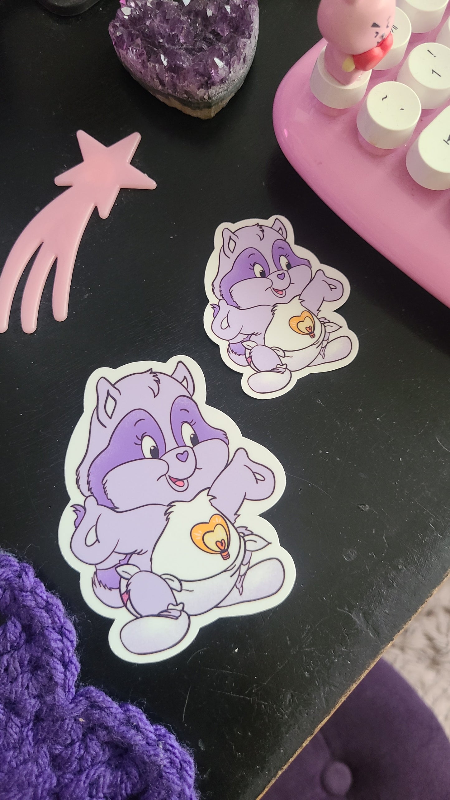Care Bear Cousin Raccoon Vinyl Sticker