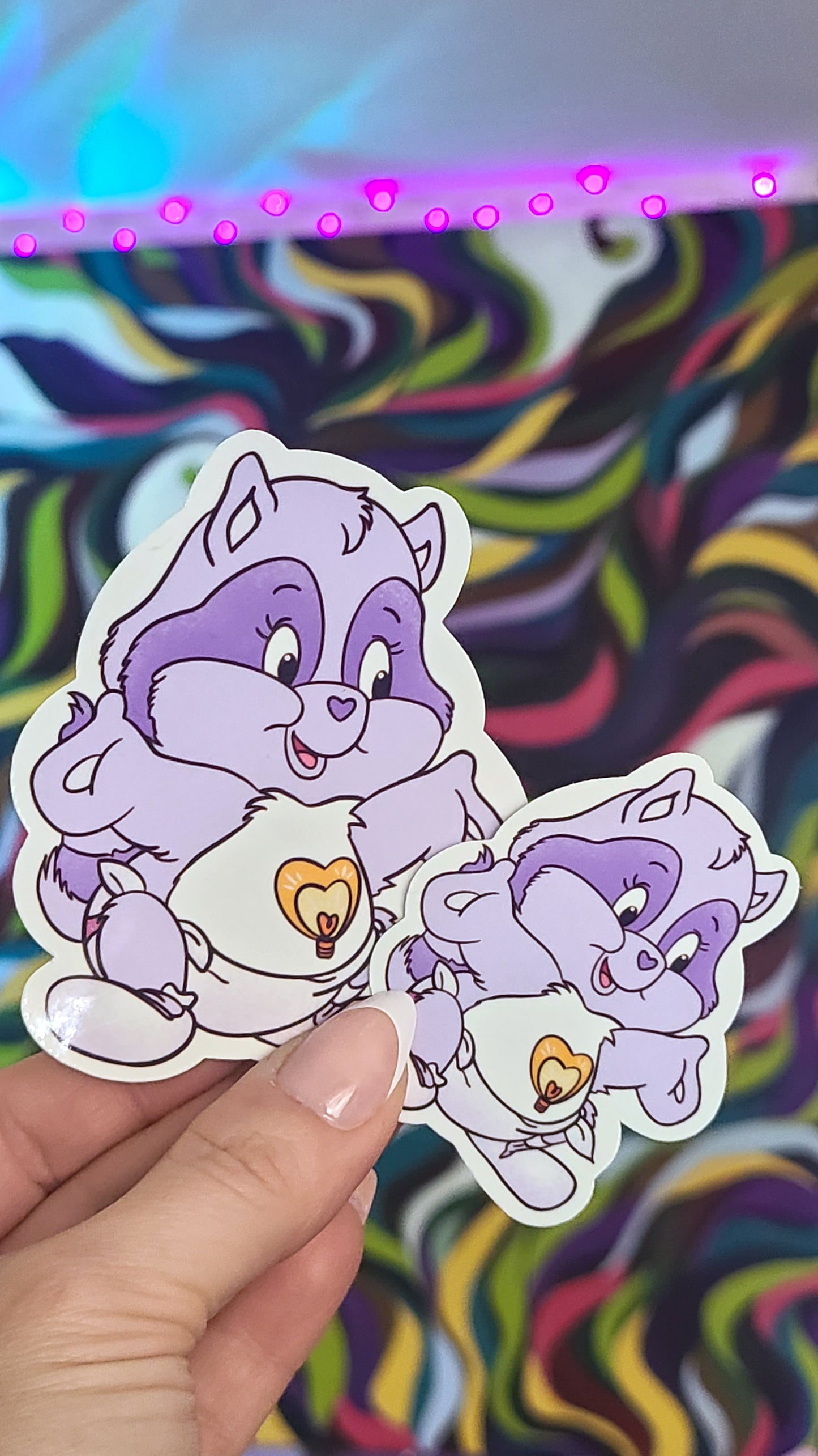 Care Bear Cousin Raccoon Vinyl Sticker