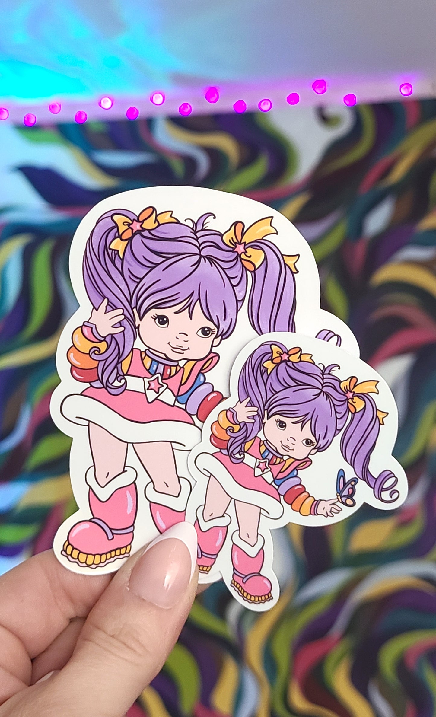 Purple Rainbow Brite Vinyl Sticker