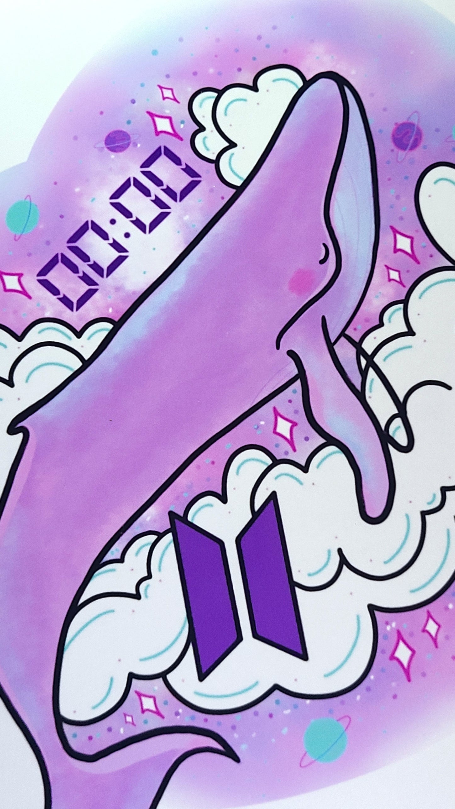 Cosmic BTS Whale - Art Print