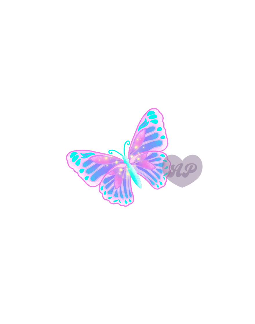 Art by Paxsona - BTS Butterfly Vinyl Sticker - Planner, water bottle