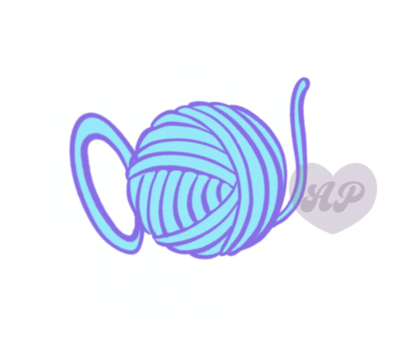 Blue Yarn Teapot Vinyl Sticker