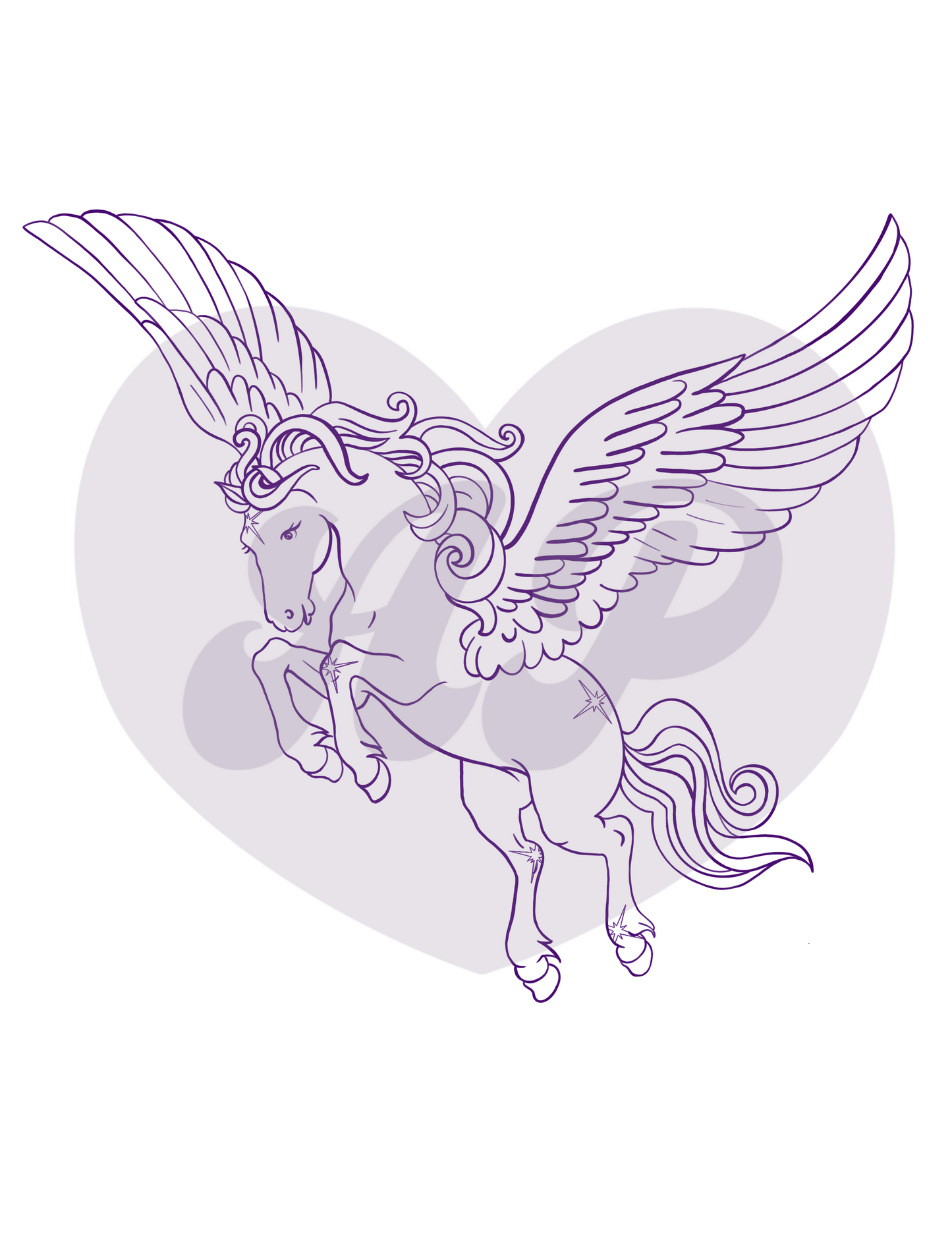 Pegasus Coloring Page - Digital Download