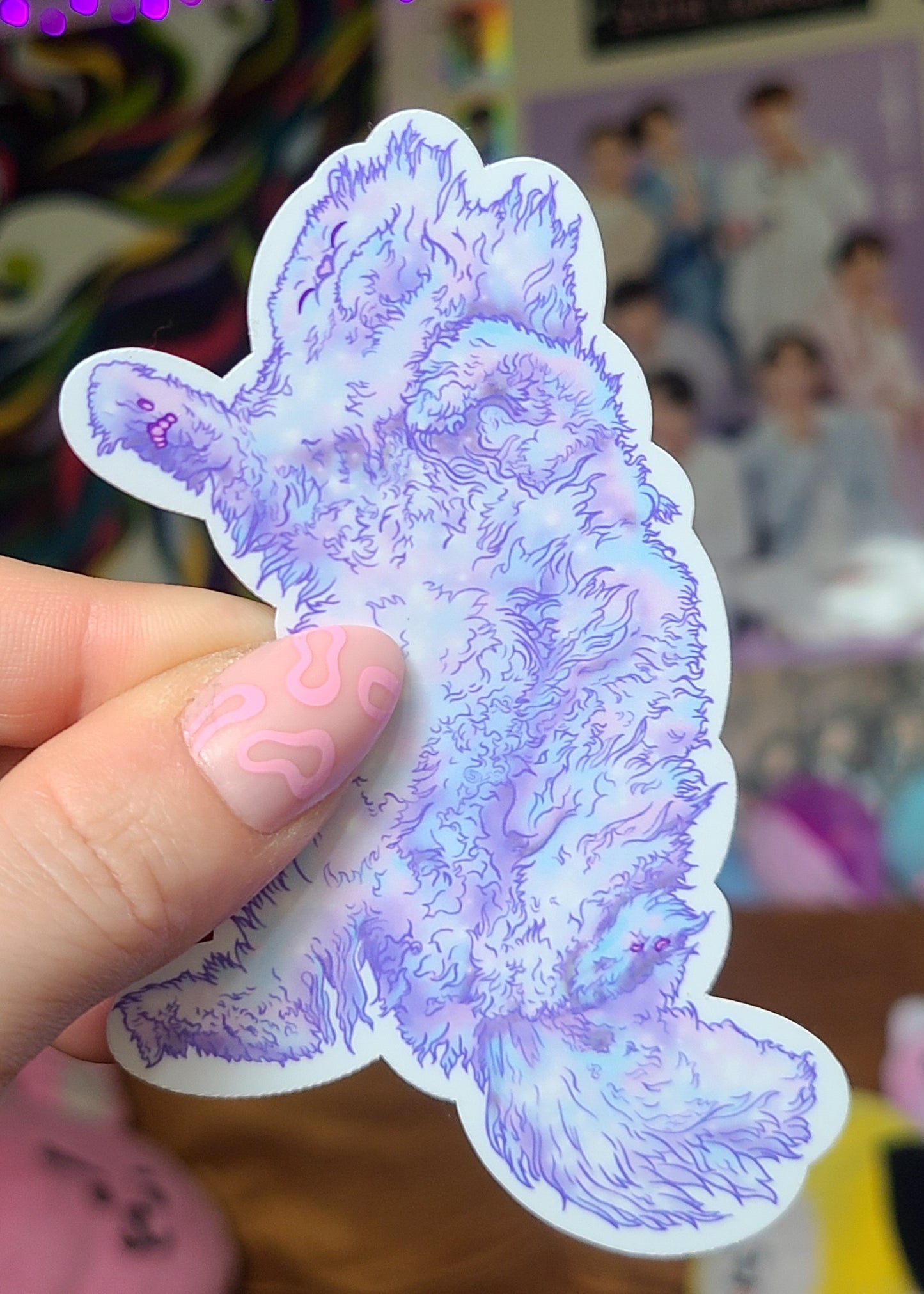 Sleepy Kitty Vinyl Sticker