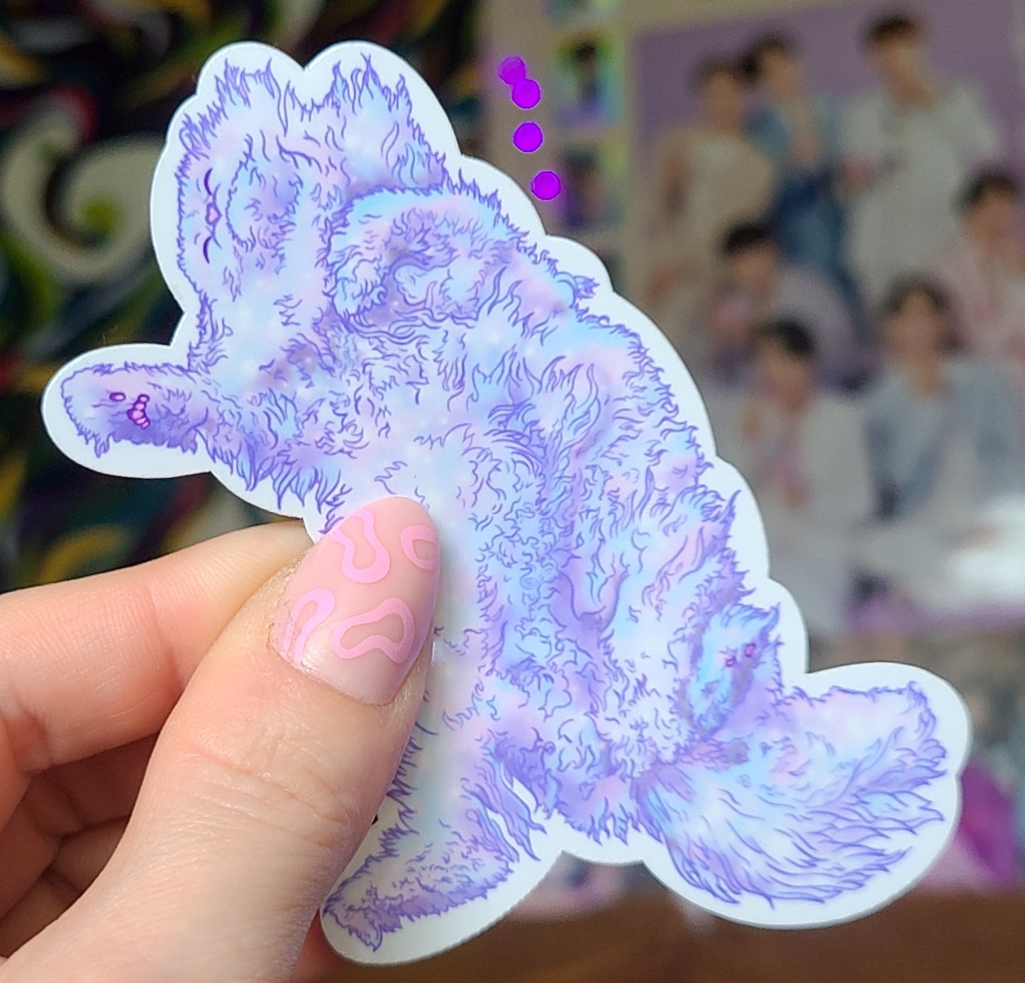 Sleepy Kitty Vinyl Sticker
