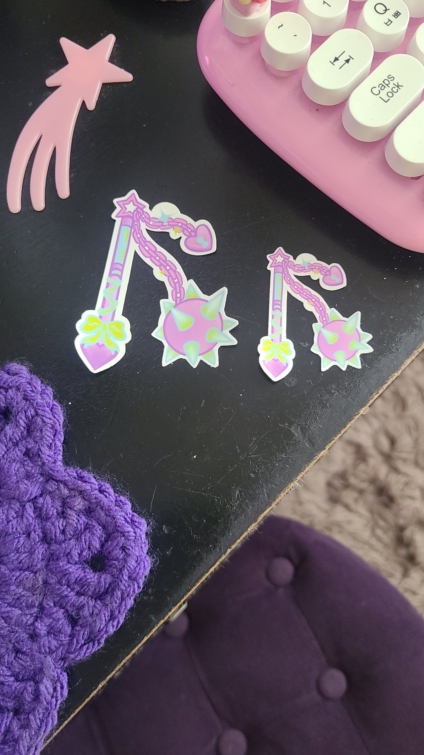 Cute Star Flail Vinyl Sticker