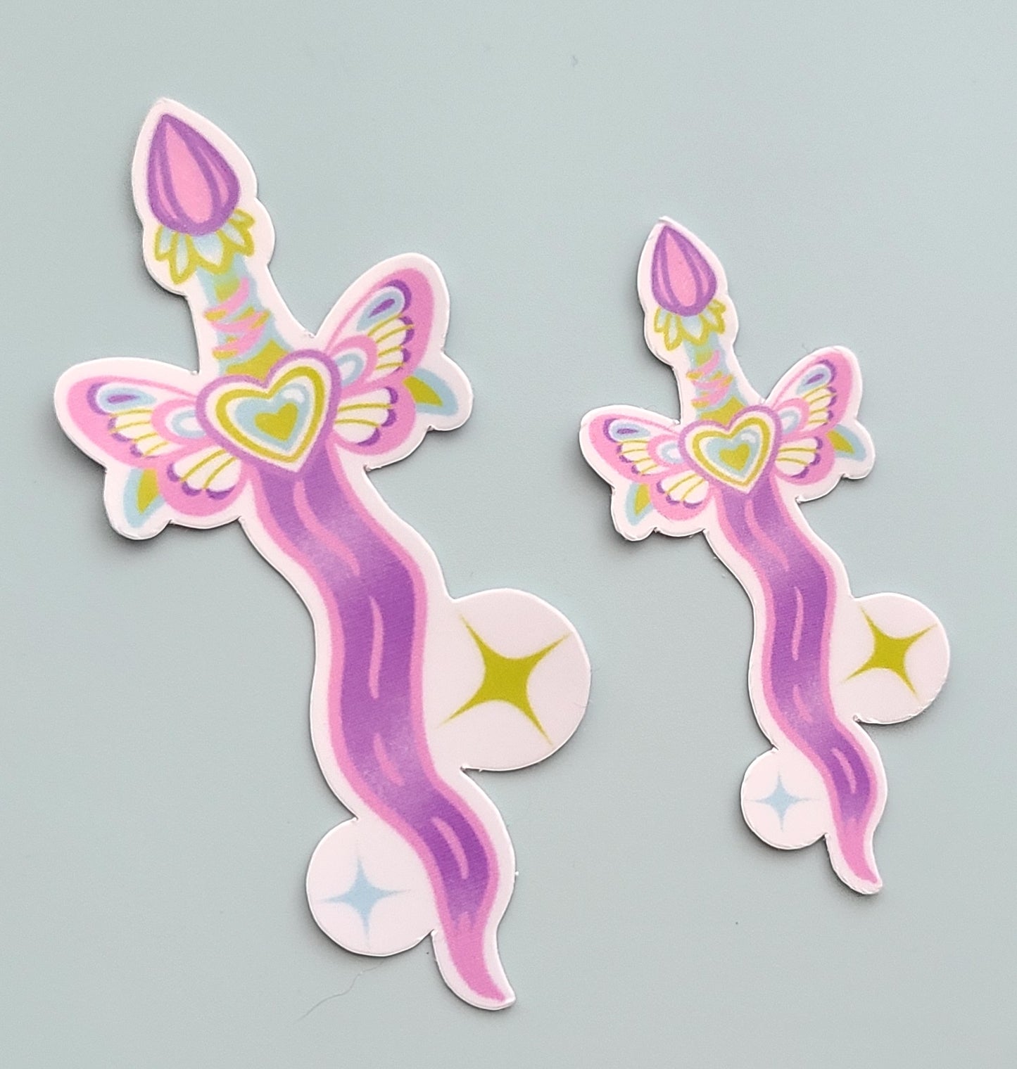 Cute Butterfly Dagger Vinyl Sticker