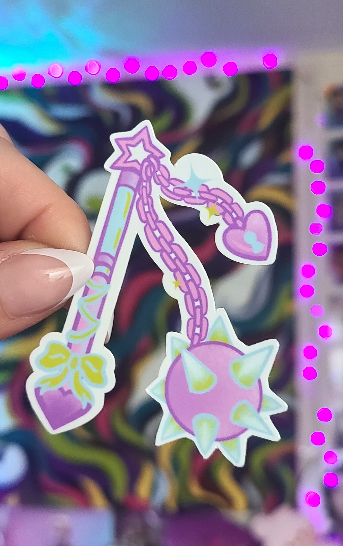 Cute Star Flail Vinyl Sticker