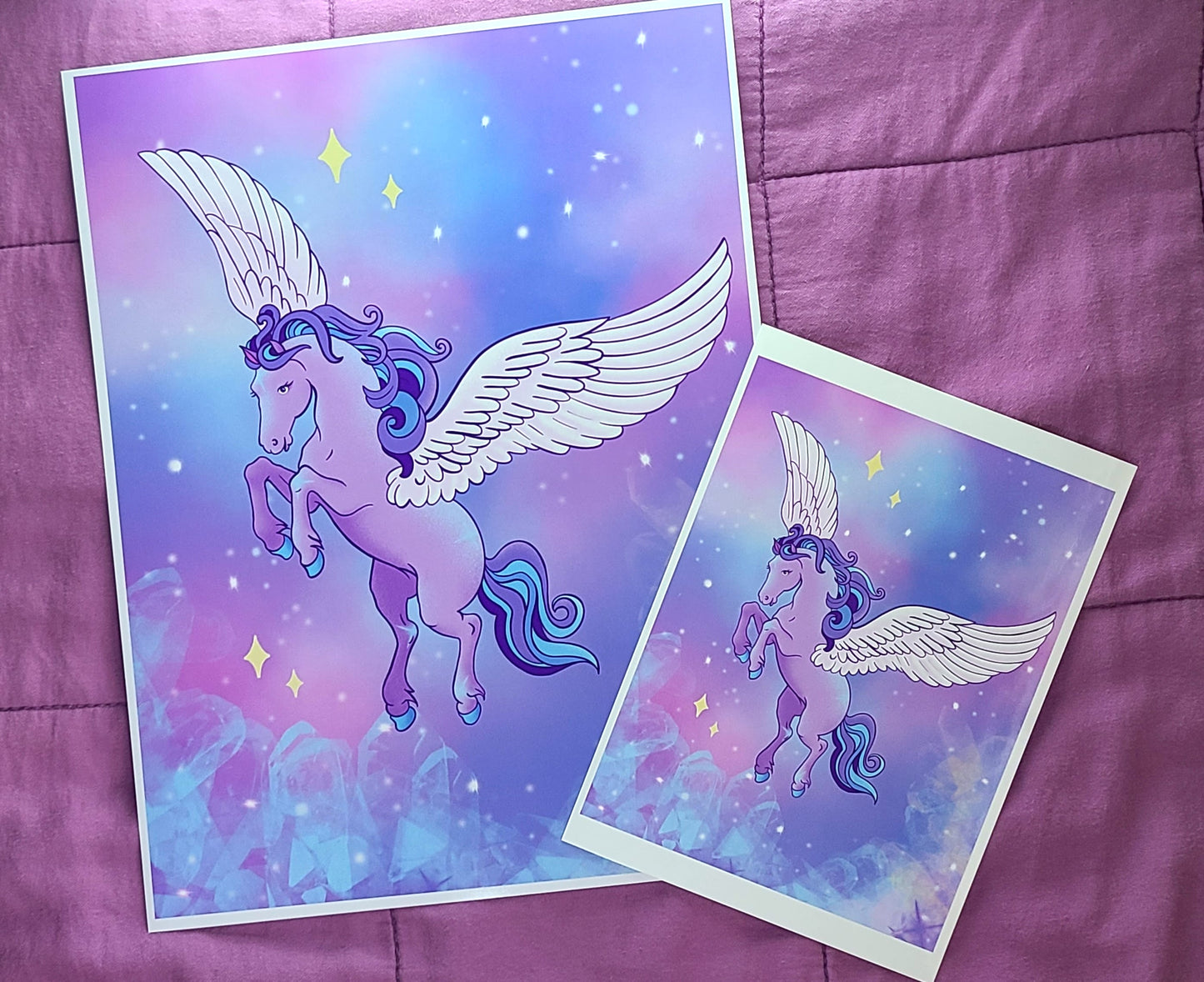 Crystal Pegasus - Winged Horse Art Print