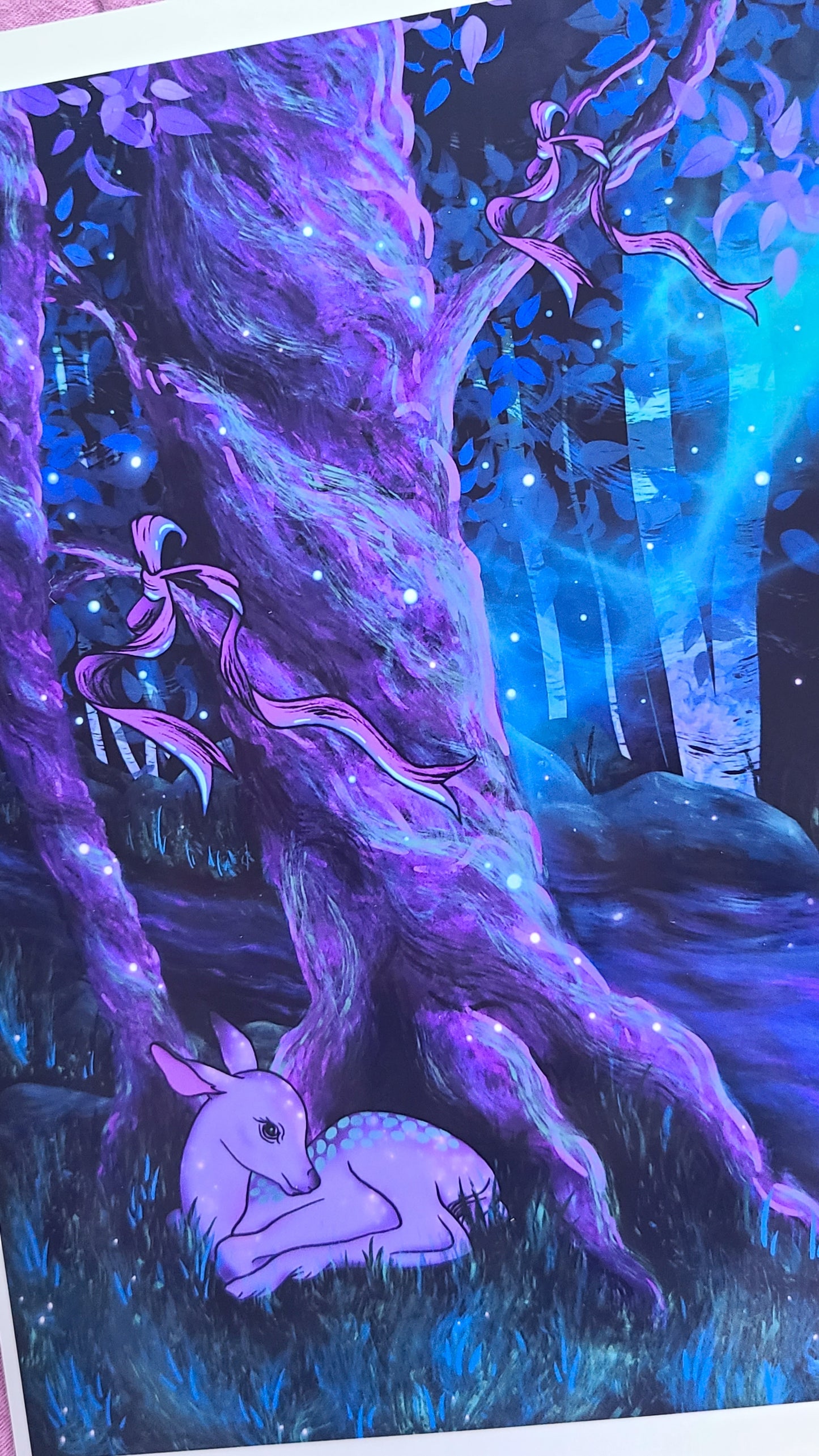 Forest Stream Fawns - Art Print