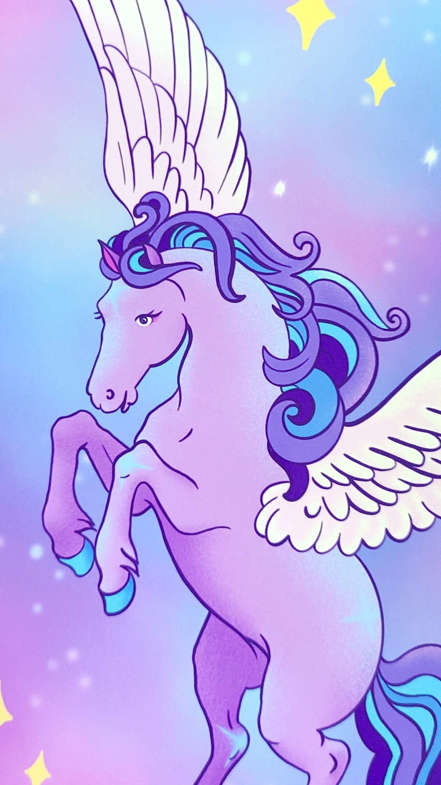 Crystal Pegasus - Winged Horse Art Print