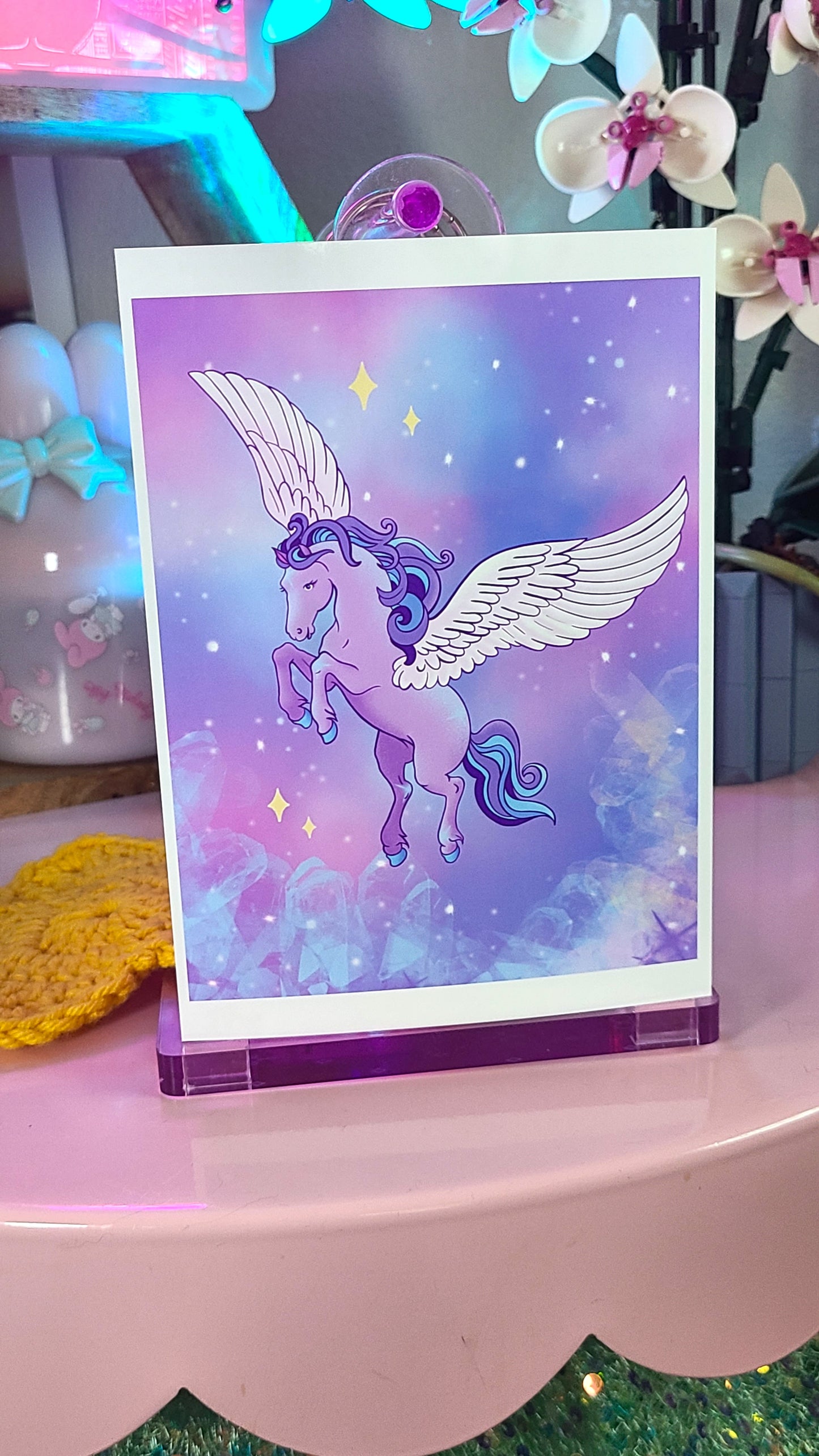 Crystal Pegasus - Winged Horse Art Print