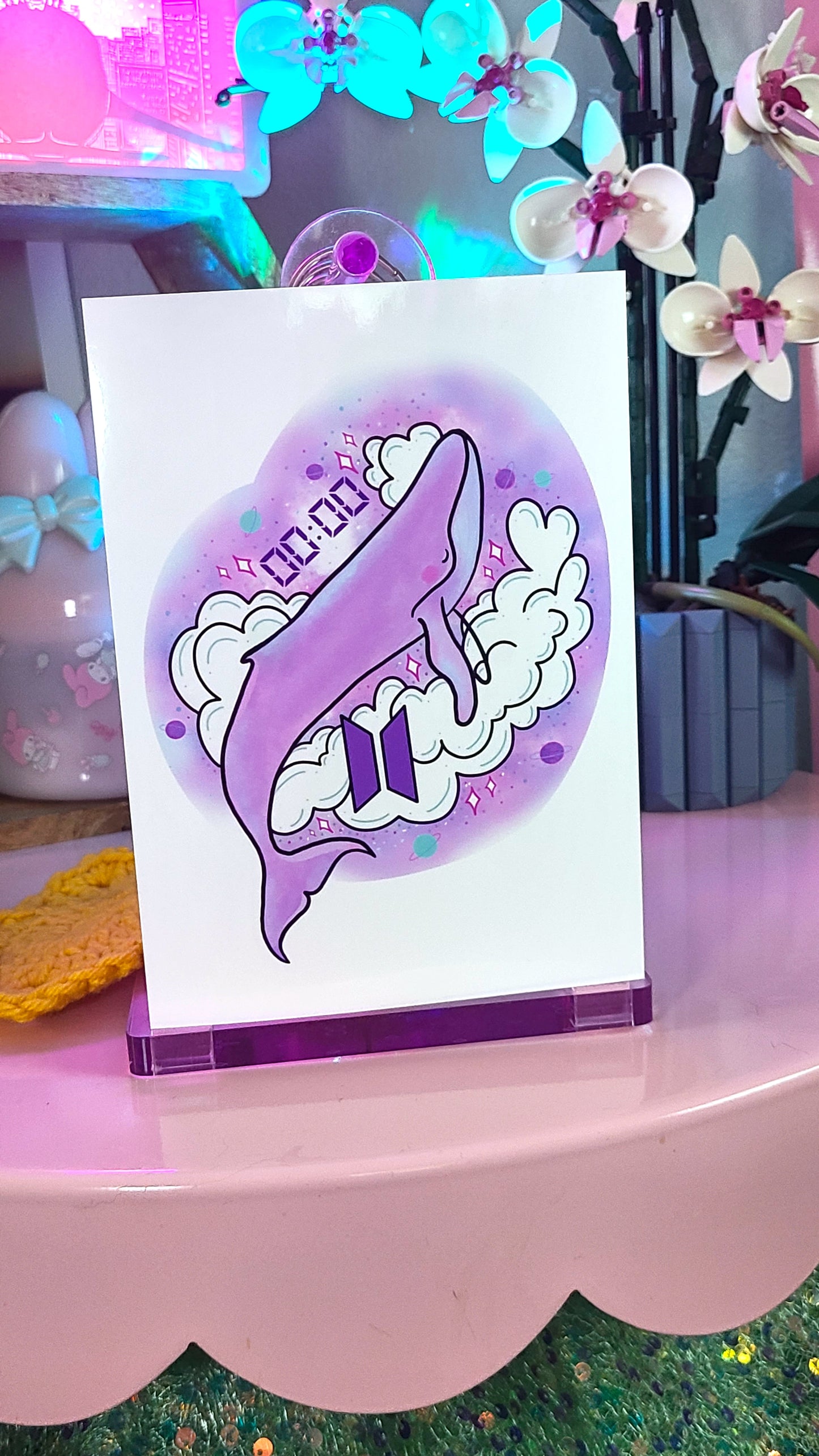 Cosmic BTS Whale - Art Print