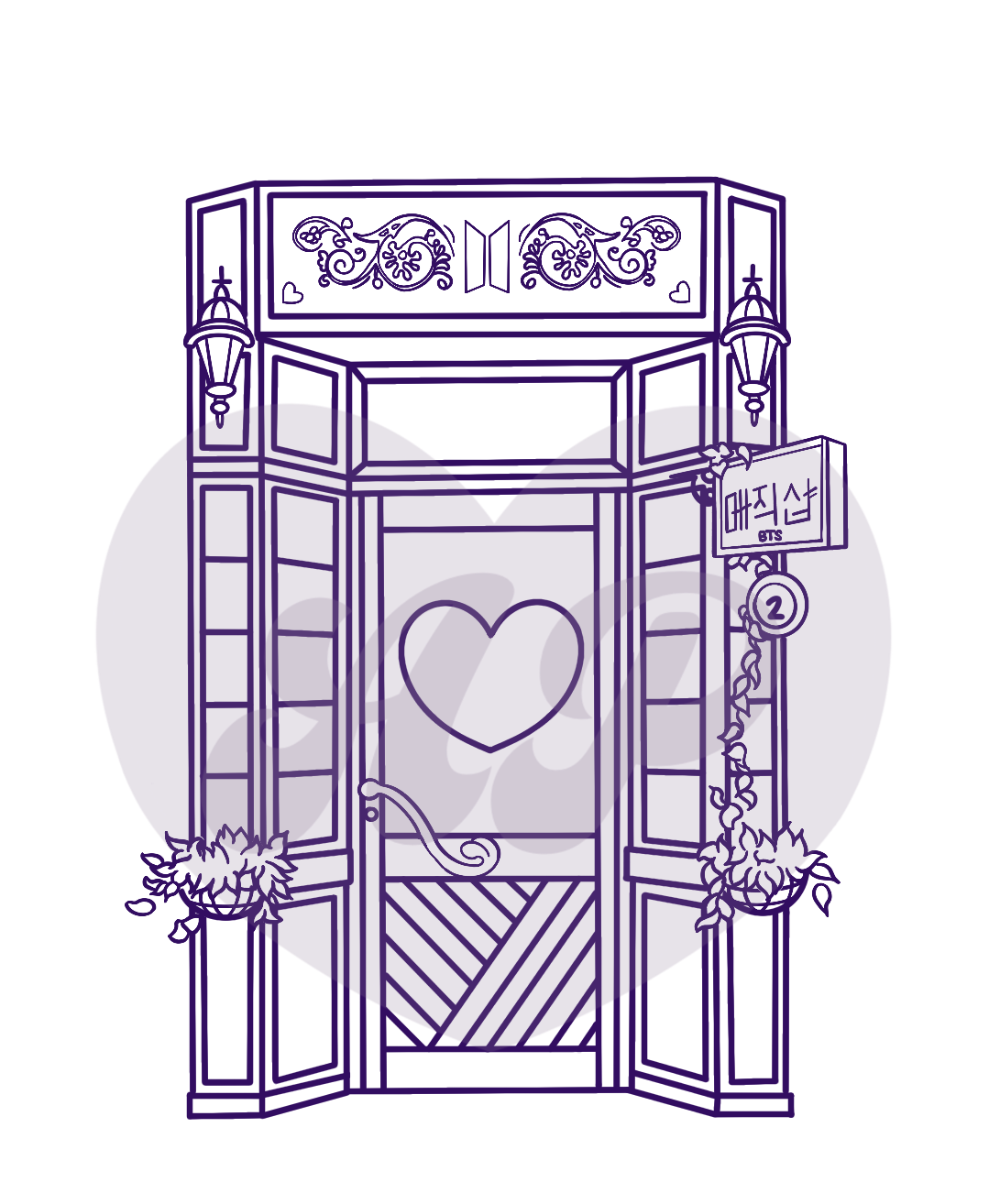 BTS Magic Shop Coloring Page - Digital Download