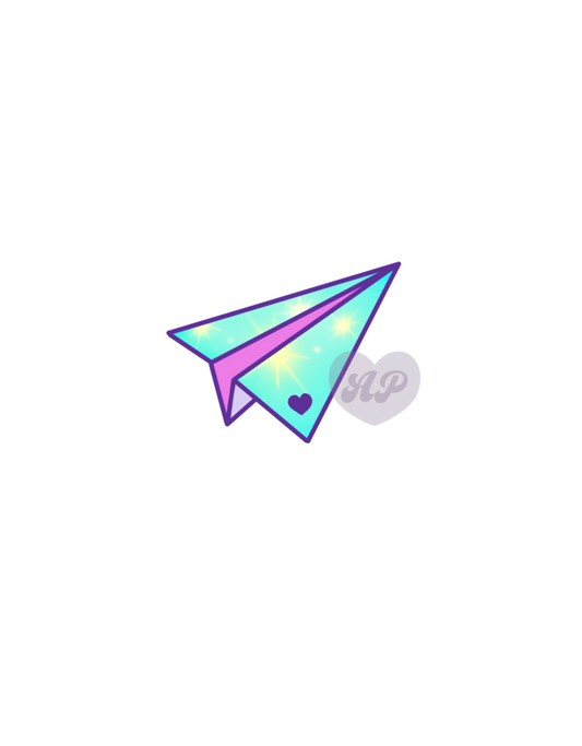 Paper Airplane Vinyl Sticker