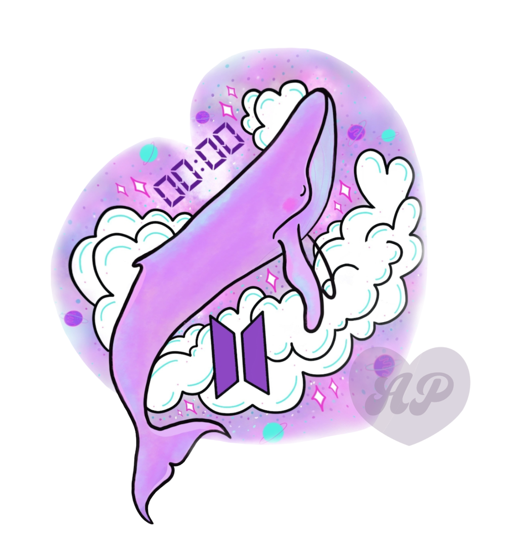 BTS 00:00 Whale Vinyl Sticker