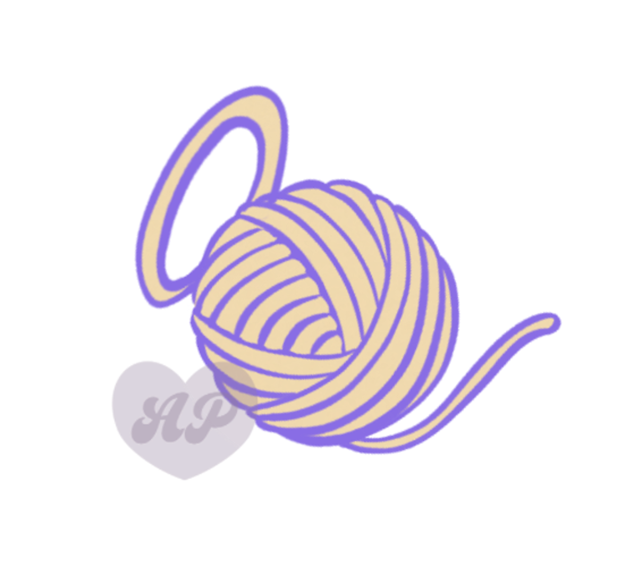 Yellow Yarn Teapot Vinyl Sticker