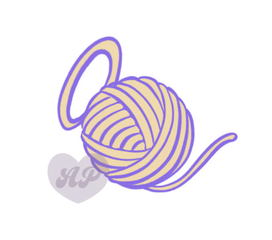 Yellow Yarn Teapot Vinyl Sticker