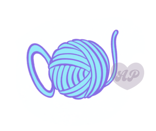Blue Yarn Teapot Vinyl Sticker