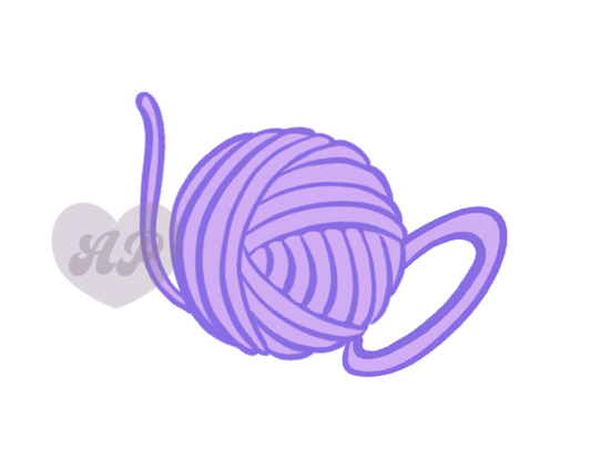 Purple Yarn Teapot Vinyl Sticker