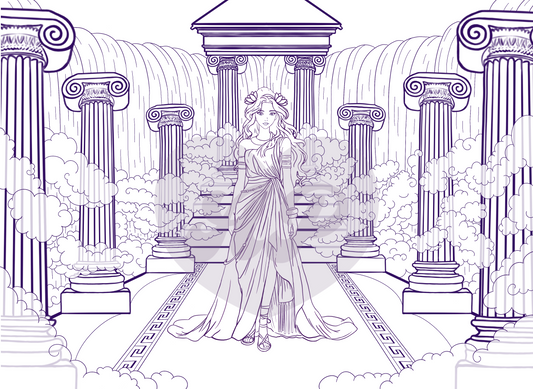 Greek Myth Coloring Page - Digital Download