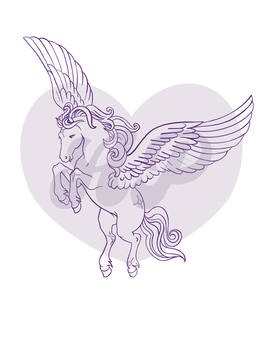 Pegasus Coloring Page - Digital Download