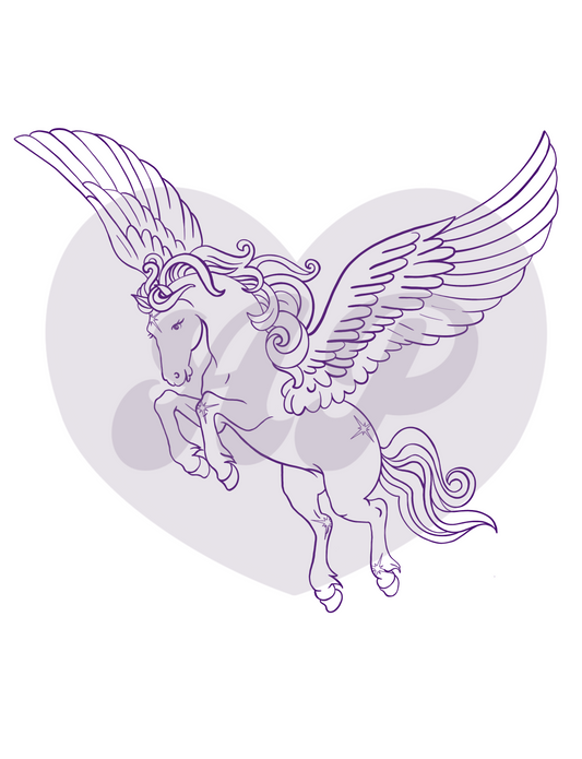 Pegasus Coloring Page - Digital Download