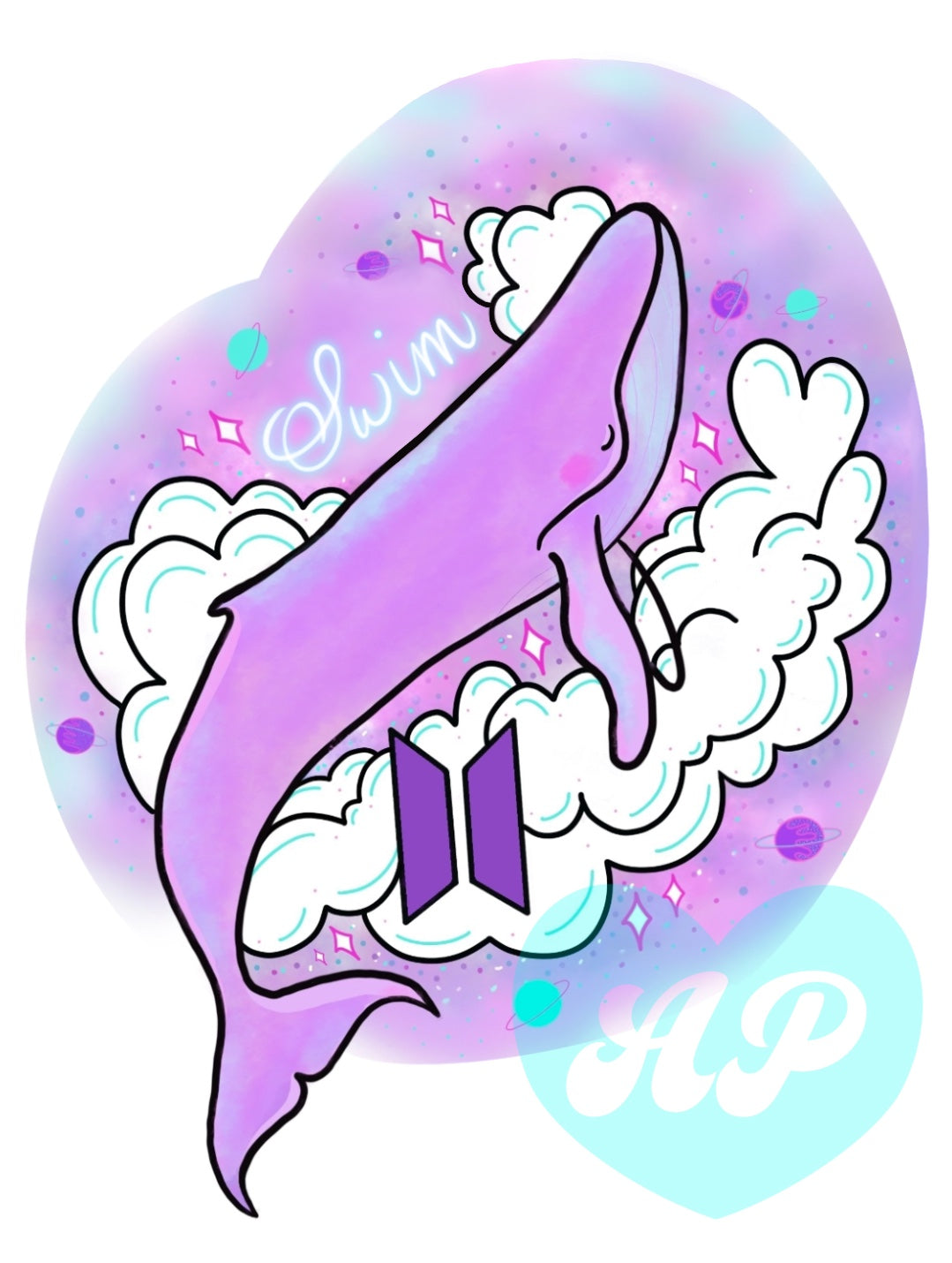 BTS Whale - Art Print