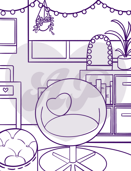 ARMY's Room Coloring Page - Digital Download