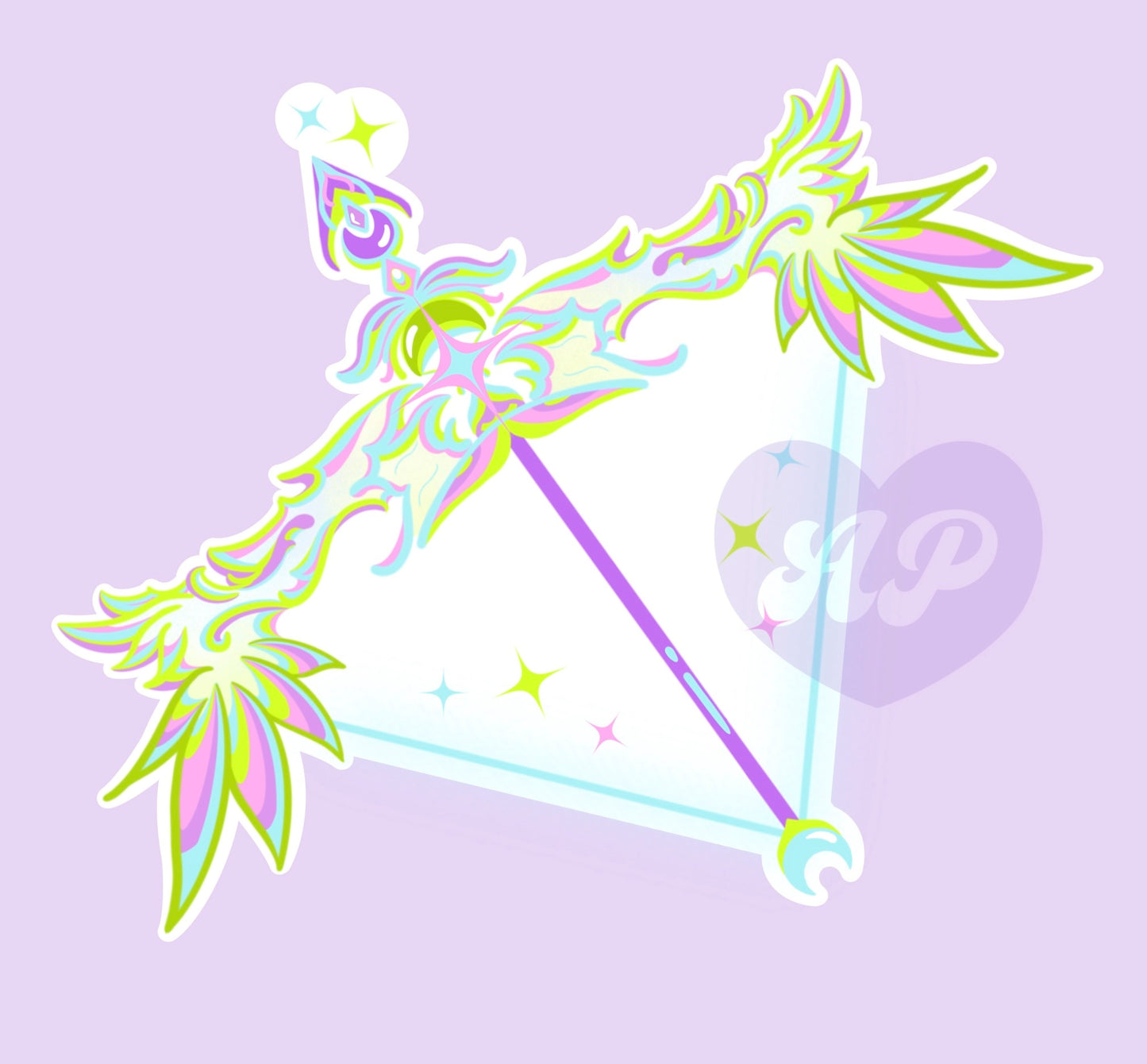 Cute Moon Bow Vinyl Sticker