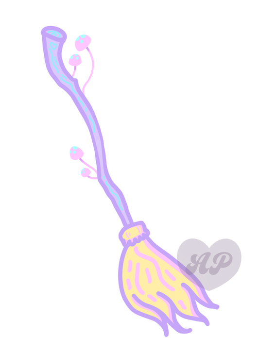 Broomstick Vinyl Sticker